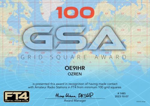 OE9IHR-GSA-100 FT4DMC