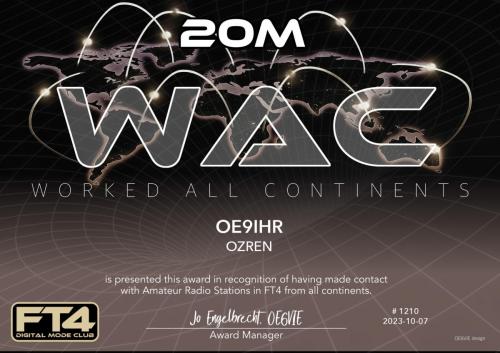 OE9IHR-WAC-20M FT4DMC