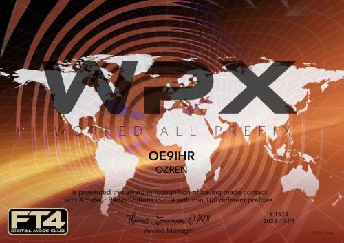 OE9IHR-WPX-100 FT4DMC