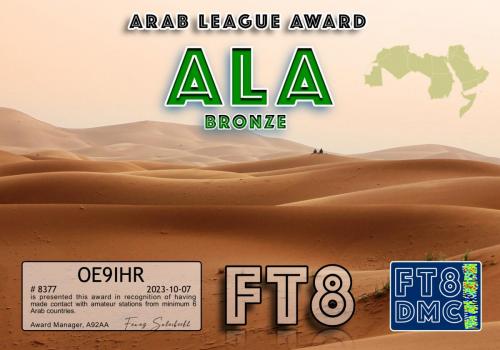 OE9IHR-ALA-BRONZE FT8DMC