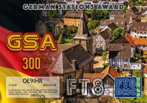 OE9IHR-GSA-300 FT8DMC