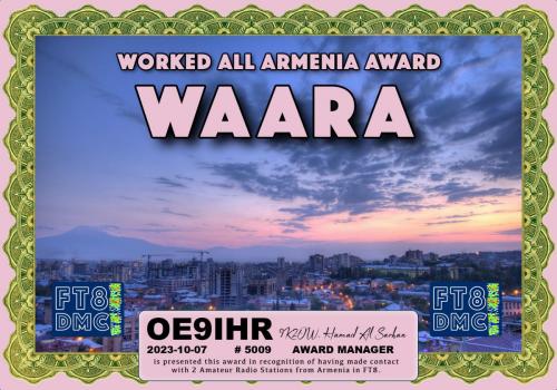 OE9IHR-WAARA-WAARA FT8DMC