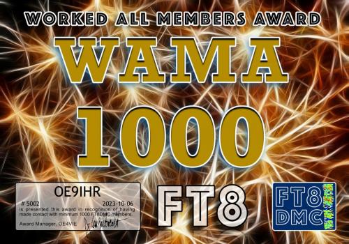 OE9IHR-WAMA-1000 FT8DMC
