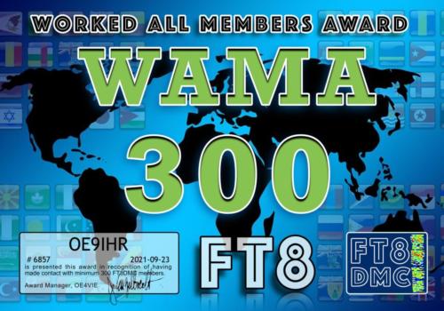 OE9IHR-WAMA-300 FT8DMC