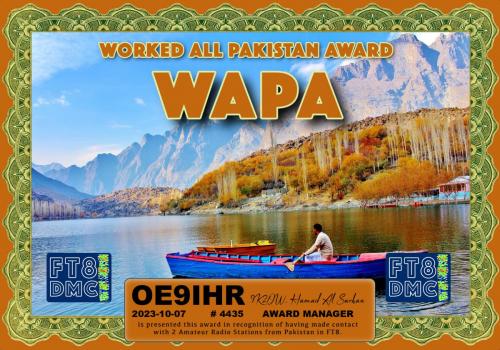 OE9IHR-WAPA-WAPA FT8DMC