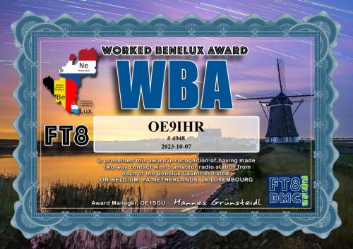 OE9IHR-WBA-WBA FT8DMC