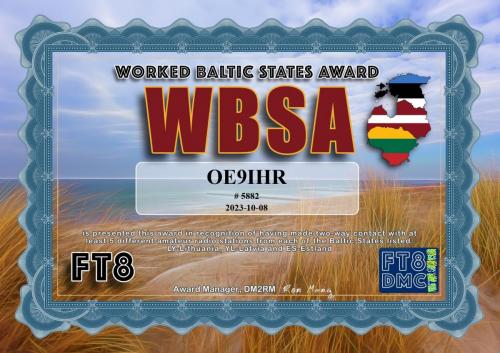 OE9IHR-WBSA-WBSA FT8DMC