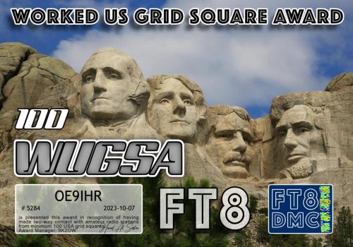 OE9IHR-WUGSA-100 FT8DMC