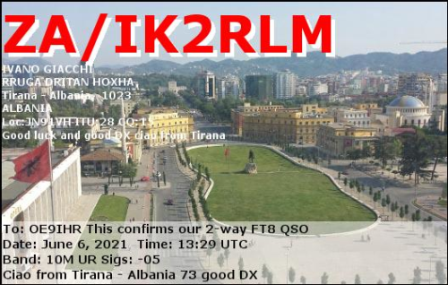 Callsignza-ik2rlm VisitorCallsignOE9IHR QSODate2021-06-06 13 29 00 0 Band10M ModeFT8