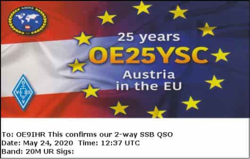 Callsign=OE25ysc VisitorCallsign=OE9IHR QSODate=2020-05-24 12 37 00 0 Band=20M Mode=SSB