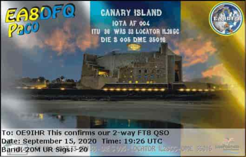 Callsign=EA8DFQ VisitorCallsign=OE9IHR QSODate=2020-09-15 19 26 00 0 Band=20M Mode=FT8