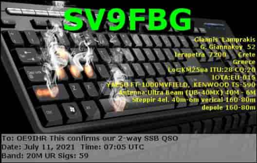 Callsign=sv9fbg VisitorCallsign=OE9IHR QSODate=2021-07-11 07 05 00 0 Band=20M Mode=SSB