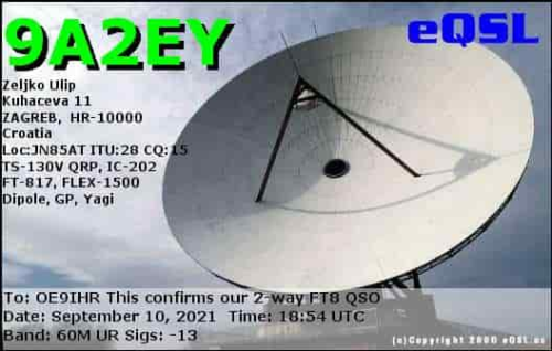 Callsign=9A2EY VisitorCallsign=OE9IHR QSODate=2021-09-10 18 54 00 0 Band=60M Mode=FT8