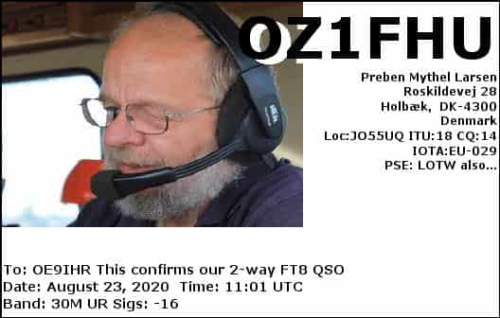 Callsign=OZ1FHU VisitorCallsign=OE9IHR QSODate=2020-08-23 11 01 00 0 Band=30M Mode=FT8