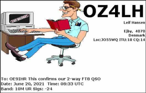 Callsign=OZ4lh VisitorCallsign=OE9IHR QSODate=2021-06-20 08 33 00 0 Band=10M Mode=FT8