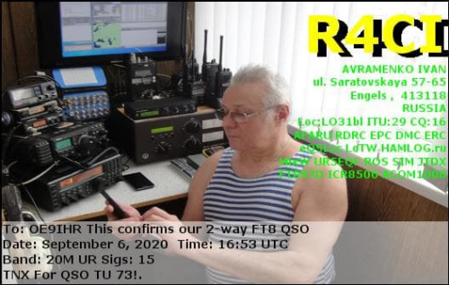 Callsign=R4CI VisitorCallsign=OE9IHR QSODate=2020-09-06 16 53 00 0 Band=20M Mode=FT8