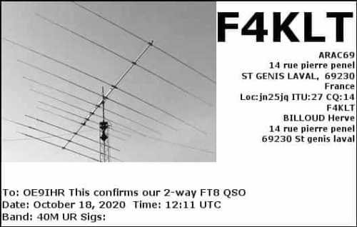 Callsign=F4KLT VisitorCallsign=OE9IHR QSODate=2020-10-18 12 11 00 0 Band=40M Mode=FT8