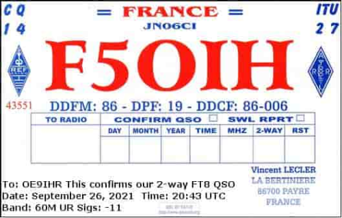 Callsign=F5OIH VisitorCallsign=OE9IHR QSODate=2021-09-26 20 43 00 0 Band=60M Mode=FT8