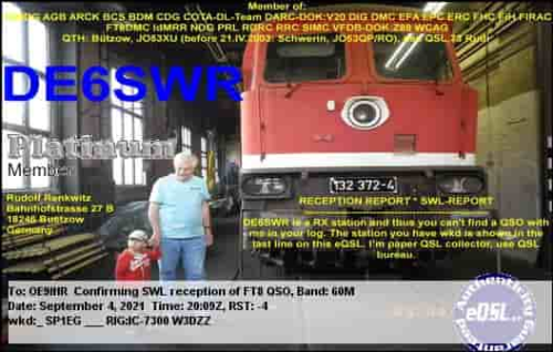 Callsign=DE6SWR VisitorCallsign=OE9IHR QSODate=2021-09-04 20 09 00 0 Band=60M Mode=FT8