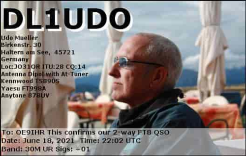 Callsign=DL1UDO VisitorCallsign=OE9IHR QSODate=2021-06-18 22 02 00 0 Band=30M Mode=FT8
