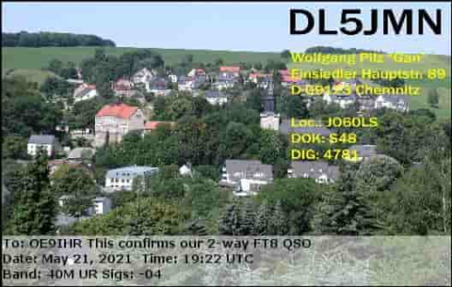 Callsign=DL5JMN VisitorCallsign=OE9IHR QSODate=2021-05-21 19 22 00 0 Band=40M Mode=FT8