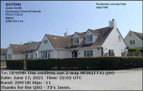 Callsign=GU7DAI VisitorCallsign=OE9IHR QSODate=2021-06-17 22 02 00 0 Band=20M Mode=MFSK