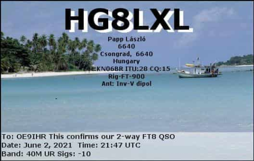 Callsign=hg8lxl VisitorCallsign=OE9IHR QSODate=2021-06-02 21 47 00 0 Band=40M Mode=FT8