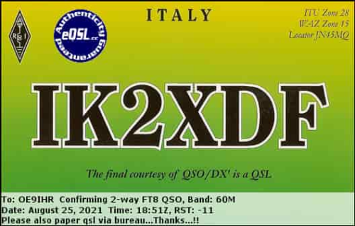 Callsign=ik2xdf VisitorCallsign=OE9IHR QSODate=2021-08-25 18 51 00 0 Band=60M Mode=FT8