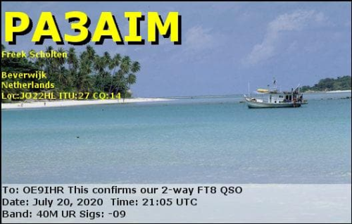 Callsign=PA3AIM VisitorCallsign=OE9IHR QSODate=2020-07-20 21 05 00 0 Band=40M Mode=FT8