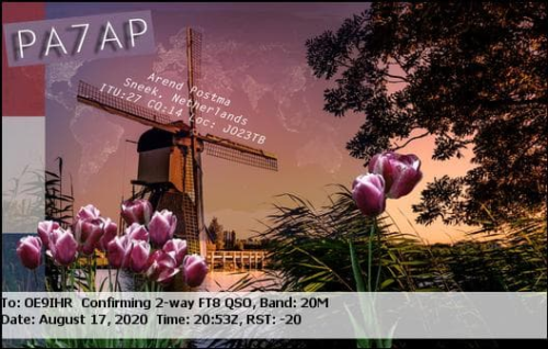 Callsign=pa7ap VisitorCallsign=OE9IHR QSODate=2020-08-17 20 53 00 0 Band=20M Mode=FT8