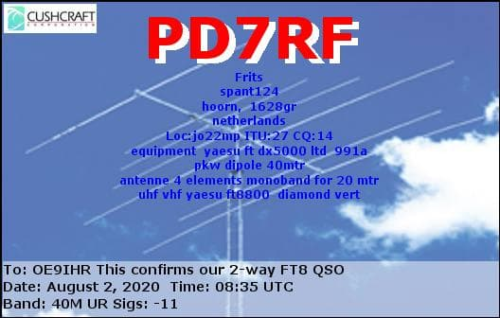 Callsign=pd7rf VisitorCallsign=OE9IHR QSODate=2020-08-02 08 35 00 0 Band=40M Mode=FT8