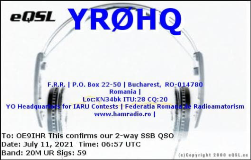 Callsign=YR0HQ VisitorCallsign=OE9IHR QSODate=2021-07-11 06 57 00 0 Band=20M Mode=SSB