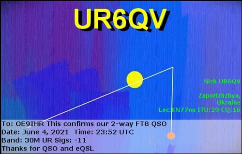 Callsign=UR6QV VisitorCallsign=OE9IHR QSODate=2021-06-04 23 52 00 0 Band=30M Mode=FT8