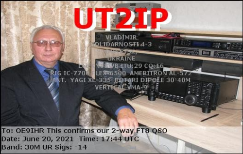 Callsign=UT2IP VisitorCallsign=OE9IHR QSODate=2021-06-20 17 44 00 0 Band=30M Mode=FT8