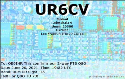 Callsign=ur6cv VisitorCallsign=OE9IHR QSODate=2021-06-20 19 52 00 0 Band=30M Mode=FT8
