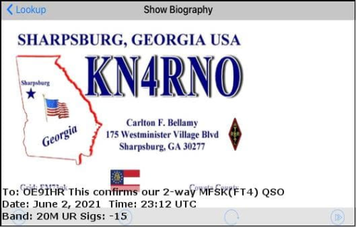 Callsign=KN4RNO VisitorCallsign=OE9IHR QSODate=2021-06-02 23 12 00 0 Band=20M Mode=MFSK
