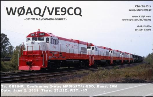 Callsign=W0AQ VisitorCallsign=OE9IHR QSODate=2021-06-02 23 22 00 0 Band=20M Mode=MFSK
