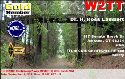 Callsign=W2TT VisitorCallsign=OE9IHR QSODate=2021-09-05 20 20 00 0 Band=20M Mode=MFSK